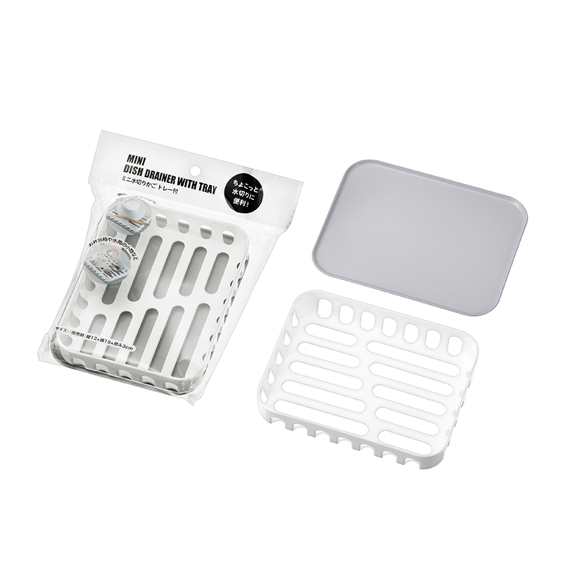 ミニ水切りかご トレー付