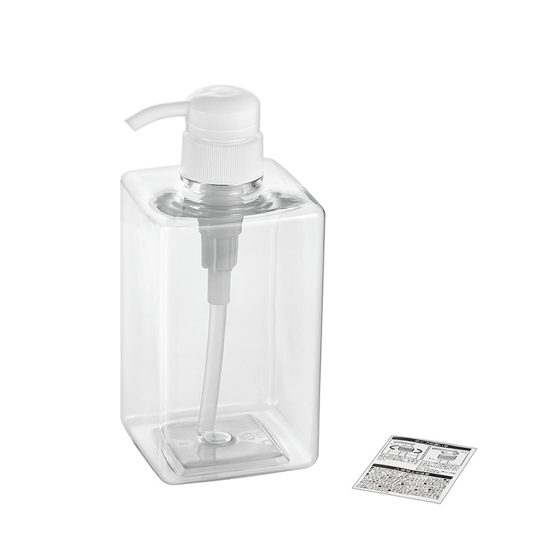 ＰＥＴポンプボトル600ml 角型(クリア)