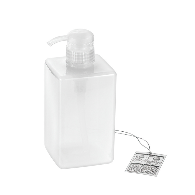 ＰＥＴポンプボトル600ml 角型(シアーホワイト)