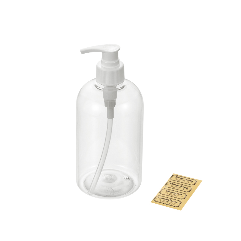 ＰＥＴポンプボトル 500ml 丸型(クリア)