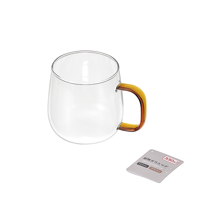 耐熱ガラスマグ ５００ｍＬ(ブラウン)