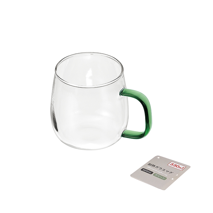 耐熱ガラスマグ ５００ｍＬ(グリーン)