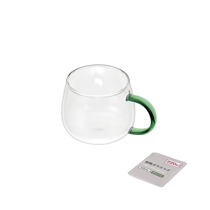 耐熱ガラスマグ ３５０ｍＬ(グリーン)
