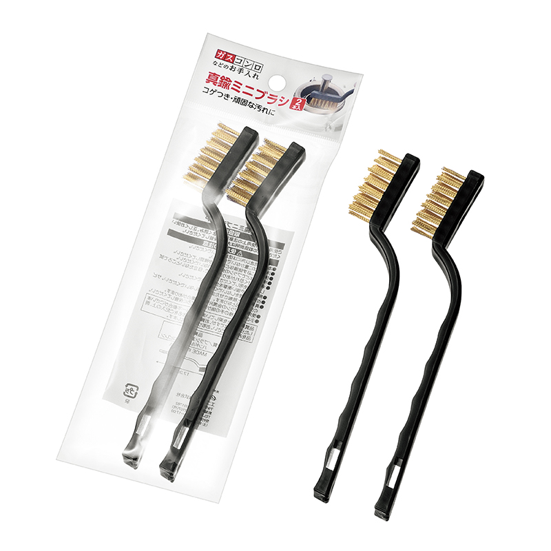 プラ柄真鍮ミニブラシ ２Ｐ