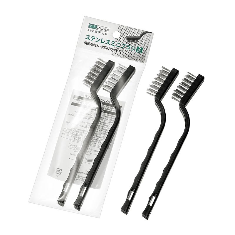 プラ柄ステンレスミニブラシ ２Ｐ