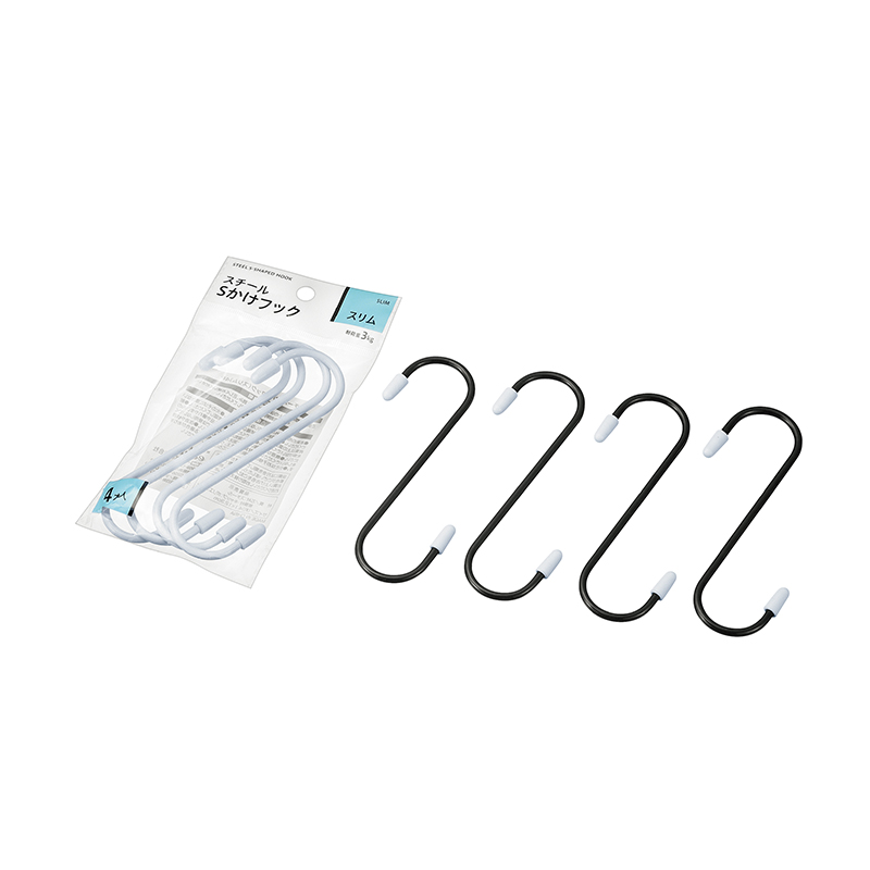 スチールＳかけフック(スリム) ４Ｐ