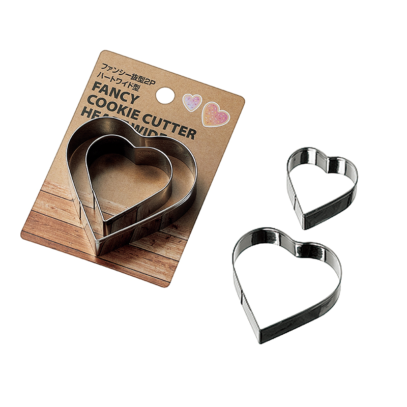 ファンシー抜型２Ｐ 
ハートワイド型(大・小)