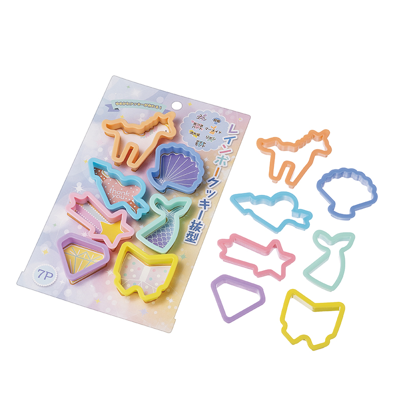 レインボークッキー抜き型 ７Ｐ(ゆめかわ)