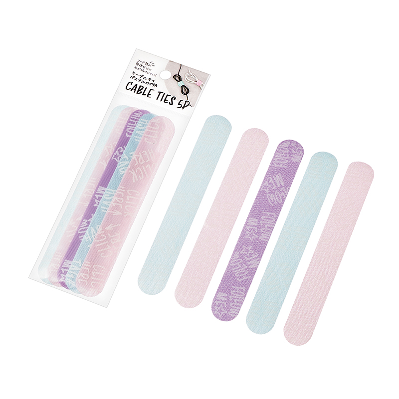 ケーブルタイ ５Ｐ パステルロゴ柄
