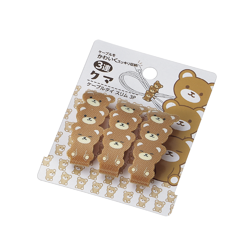 ケーブルタイ スリム ３Ｐ(３連クマ)