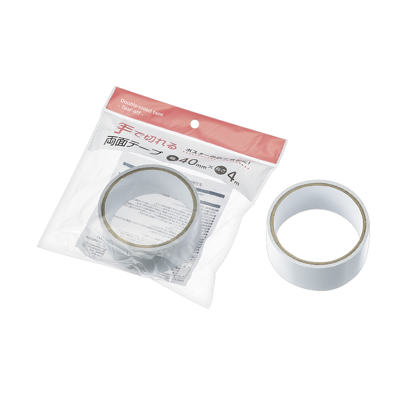手で切れる両面テープ 40mm×4m