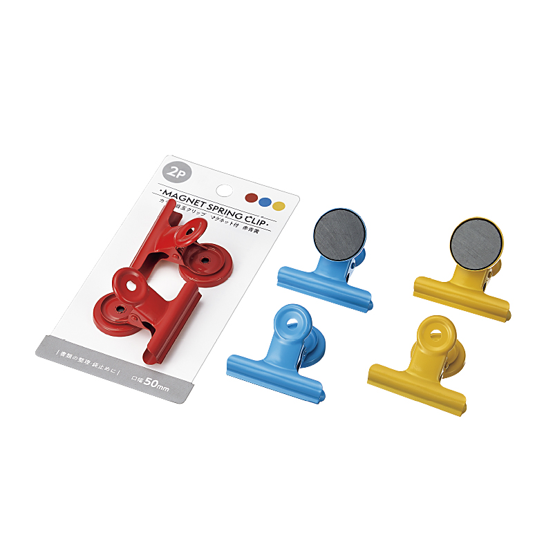 カラー目玉クリップマグネット付
２Ｐ(５０ｍｍ赤青黄)