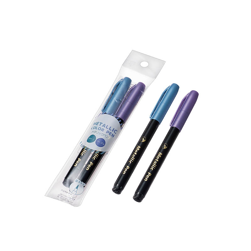 メタリックペン ２Ｐ(ブルー・パープル)