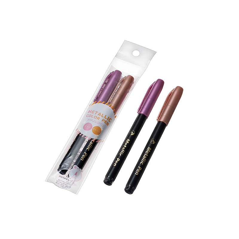メタリックペン ２Ｐ(ピンク・オレンジ)