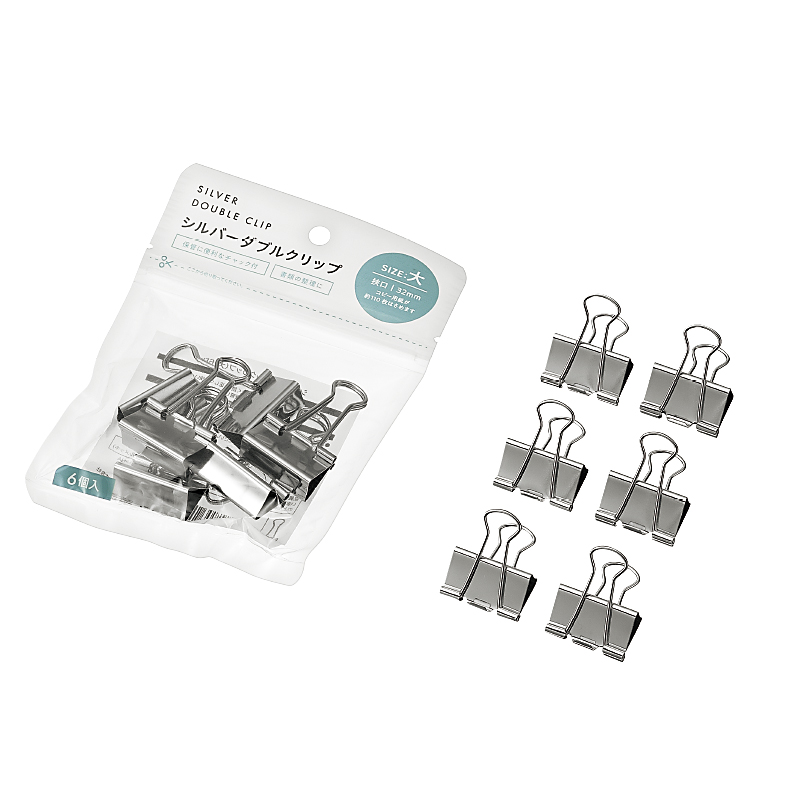 シルバーダブルクリップ(大) ６Ｐ