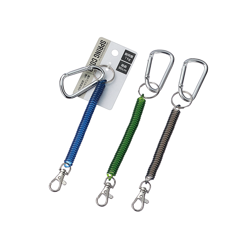 カラビナ付スプリングコード