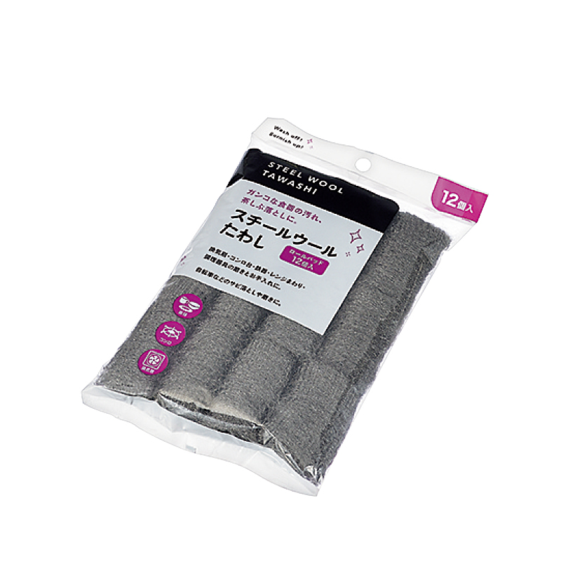 スチールウールたわし(ロールパッド)
１２個入