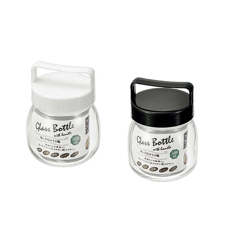 取っ手付ガラス瓶 300mL