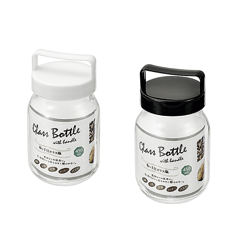 取っ手付ガラス瓶 450mL