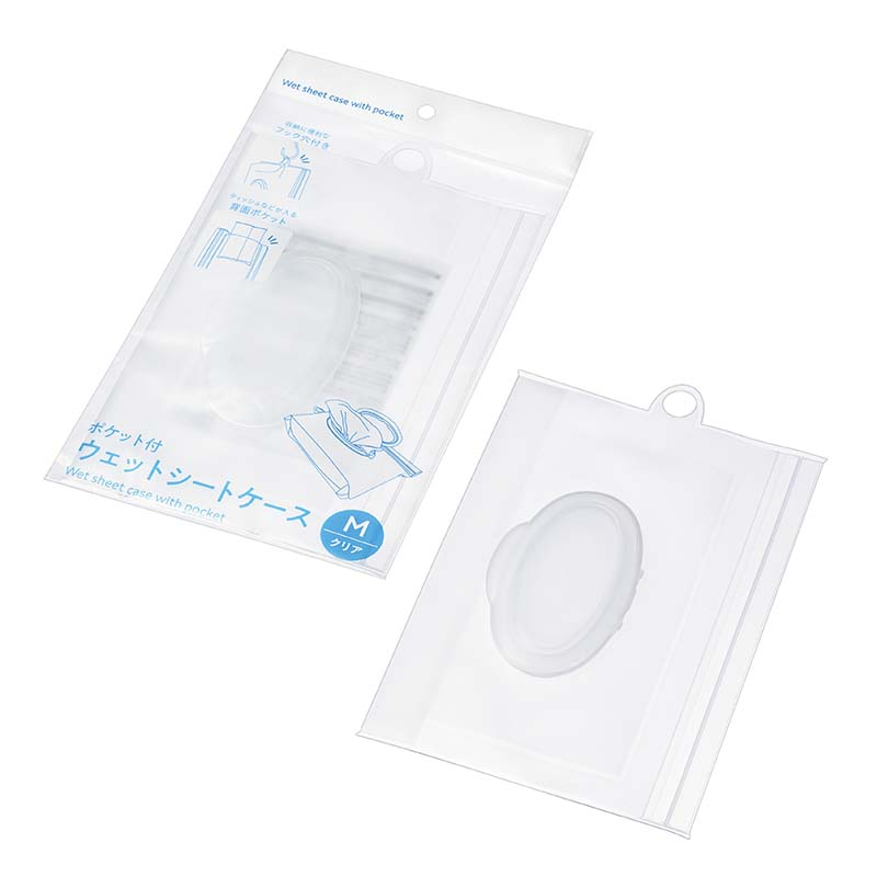 ポケット付ウェットシートケース
(クリア)Ｍ