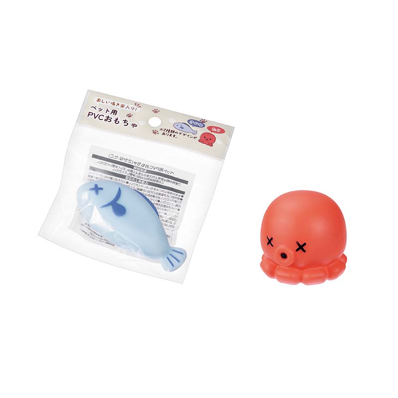 ペット用ＰＶＣおもちゃ(さかな・たこ)
