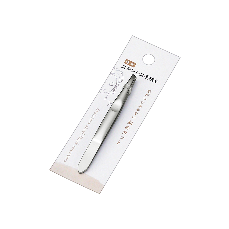 ステンレス毛抜き 先太