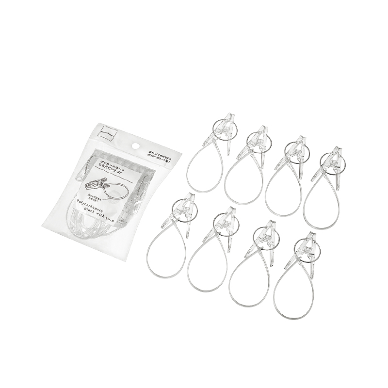 ポリカーボネート ヒモ付ピンチ 8P